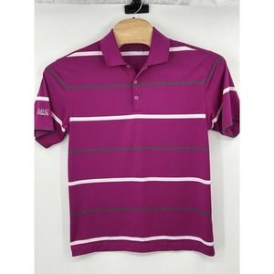 Nike‎ Golf Dri-Fit Polo Mens Medium M Purple Island Country Club Logo & Swoosh